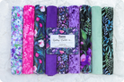 Quilting Cuddle Fat Quarter Pack Whispering Blooms Purple 9 Pieces - Nebraska Quilt Company - PC260487