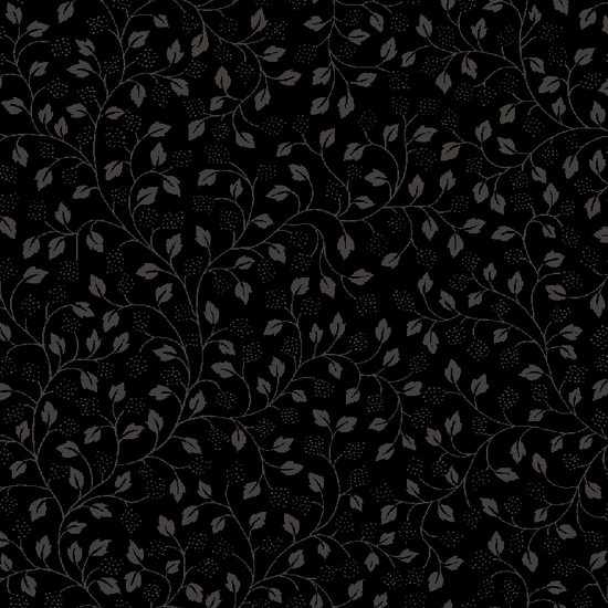 Quilting Illusions Leaf Vine Black - 1649 - 21520 - J - QT Fabrics - Nebraska Quilt Company - F70240