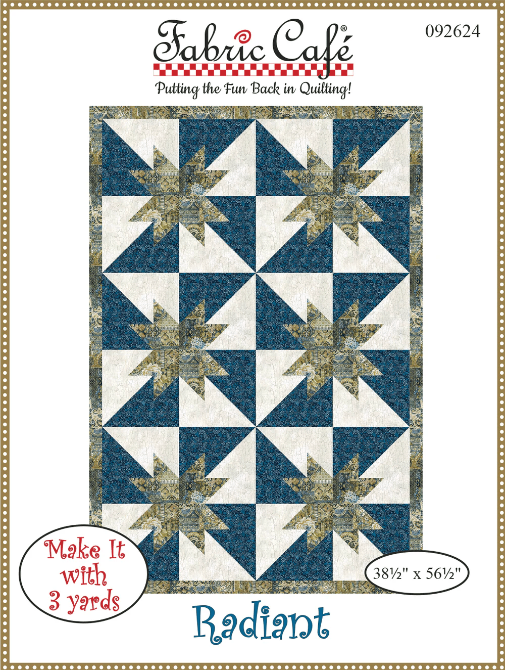 Radiant 3 - Yard Quilt Pattern - Nebraska Quilt Company - PUB261055