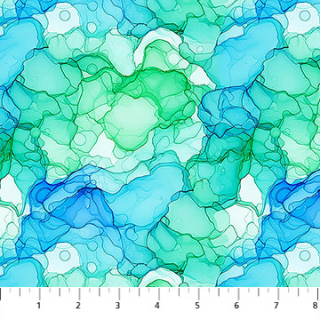 Radiant Rhapsody Aquatic Cool Blue - Nebraska Quilt Company - F261386