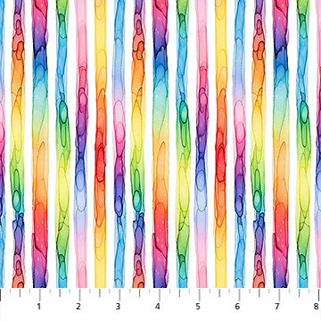 Radiant Rhapsody Stripe Multi - Nebraska Quilt Company - F261381