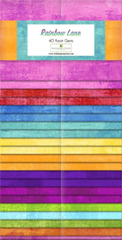 Rainbow Lane 2.5" Strips Multi 40 Pieces - Nebraska Quilt Company - PC08188