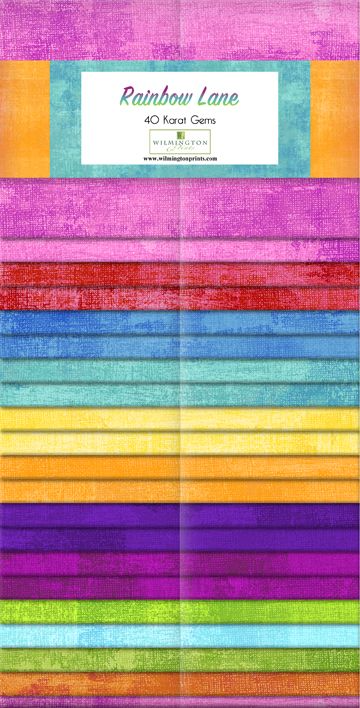 Rainbow Lane 2.5" Strips Multi 40 Pieces - Nebraska Quilt Company - PC08188
