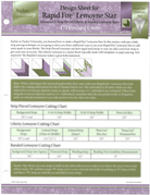 Rapid Fire Lemoyne Star Advanced I Design Sheet - Nebraska Quilt Company - PUB109582