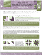 Rapid Fire Lemoyne Star Design Sheet - Nebraska Quilt Company - PUB09432
