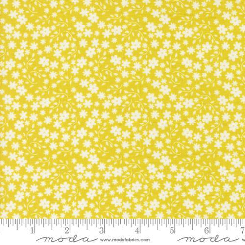 Raspberry Summer Blossom Small Floral Summer Yellow - 37693 16 - Moda Fabrics - Nebraska Quilt Company - Raspberry Summer Blossom Small Floral Summer Yellow - 37693 16 - Moda Fabrics