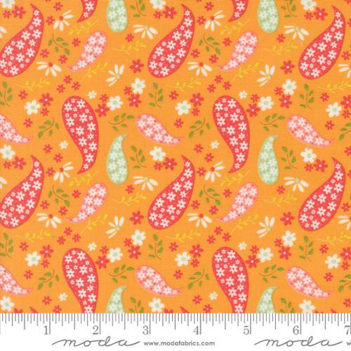 Raspberry Summer Paisley Apricot Orange - 37691 14 - Moda Fabrics - Nebraska Quilt Company - Raspberry Summer Paisley Apricot Orange - 37691 14 - Moda Fabrics