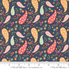 Raspberry Summer Paisley Blueberry Dark Blue - 37691 20 - Moda Fabrics - Nebraska Quilt Company - F2401293