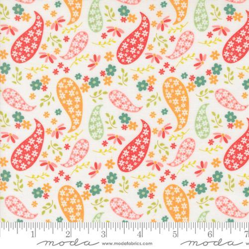 Raspberry Summer Paisley Cloud Multi - 37691 11 - Moda Fabrics - Nebraska Quilt Company - Raspberry Summer Paisley Cloud Multi - 37691 11 - Moda Fabrics