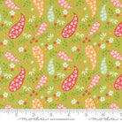 Raspberry Summer Paisley Lime Green - 37691 17 - Moda Fabrics - Nebraska Quilt Company - F2401292