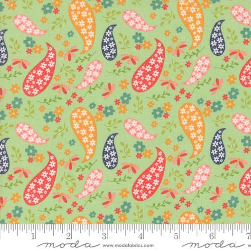 Raspberry Summer Paisley Mint Green - 37691 15 - Moda Fabrics - Nebraska Quilt Company - Raspberry Summer Paisley Mint Green - 37691 15 - Moda Fabrics