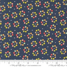Raspberry Summer Rosy Small Floral Blueberry Dark Blue - 37695 20 - Moda Fabrics - Nebraska Quilt Company - F2401308