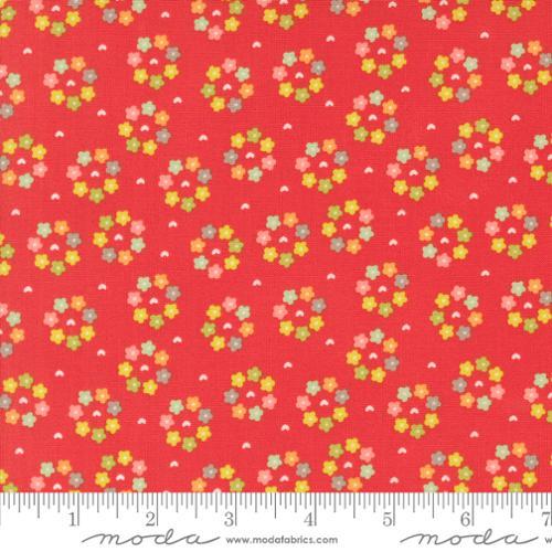Raspberry Summer Rosy Small Floral Raspberry Red - 37695 13 - Moda Fabrics - Nebraska Quilt Company - Raspberry Summer Rosy Small Floral Raspberry Red - 37695 13 - Moda Fabrics