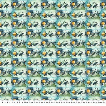 Raven's Call Border Stripe Teal - DP28946 - 66 - Northcott Fabrics - Nebraska Quilt Company - F260956