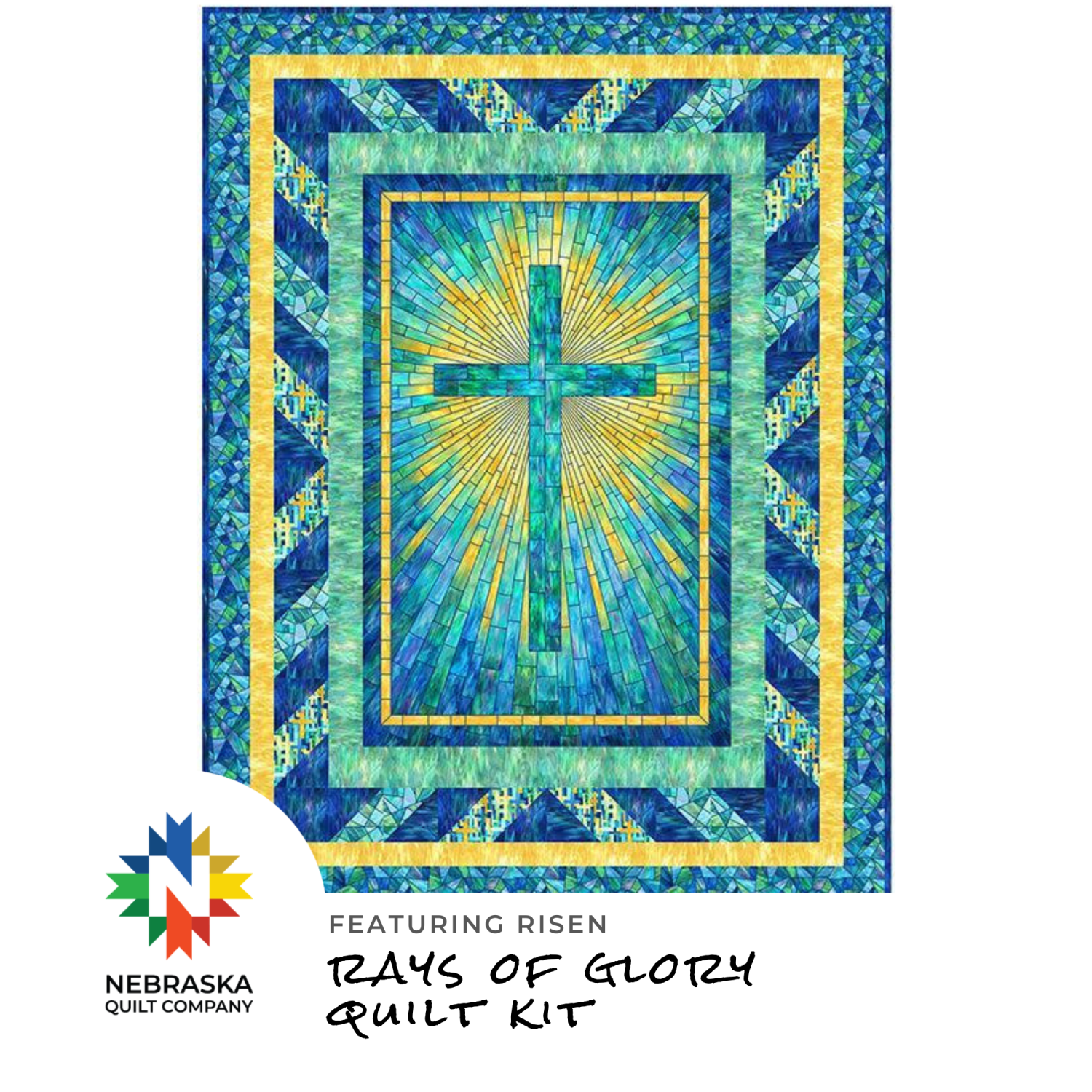 Rays of Glory Quilt Kit featuring Risen - Nebraska Quilt Company - Rays of Glory Quilt Kit featuring Risen