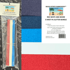 Red White & Boom Sparkles Glitter Sheet Bundle 5pk - Nebraska Quilt Company - N260199