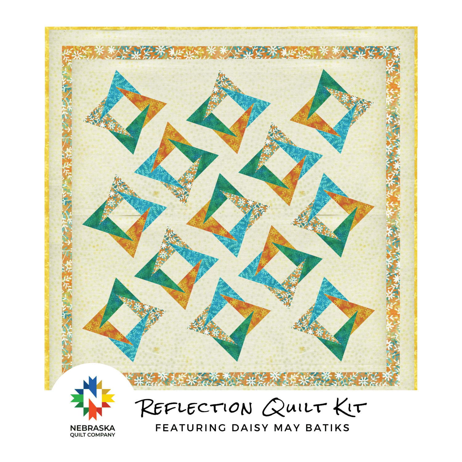 Reflection Quilt Kit Featuring Daisy May Batiks - Nebraska Quilt Company - K2402557