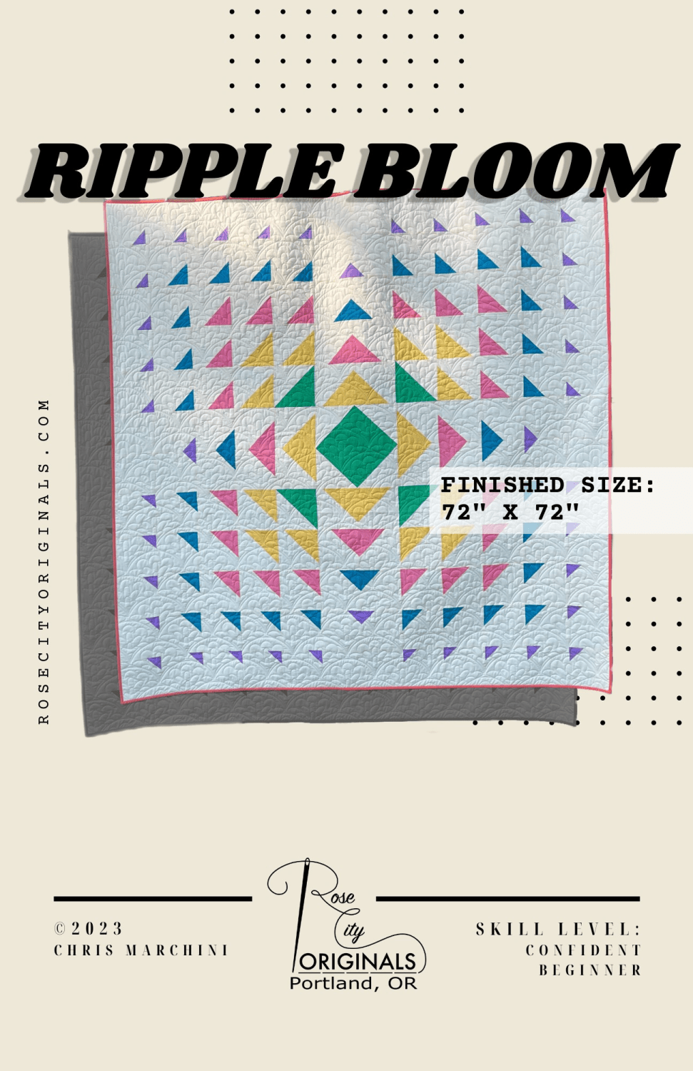 Ripple Bloom Quilt Pattern - Nebraska Quilt Company - PUB260480