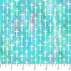 Risen Small Cross Turquoise Multi - DP28663 - 64 - Northcott Fabrics - Nebraska Quilt Company - F251574