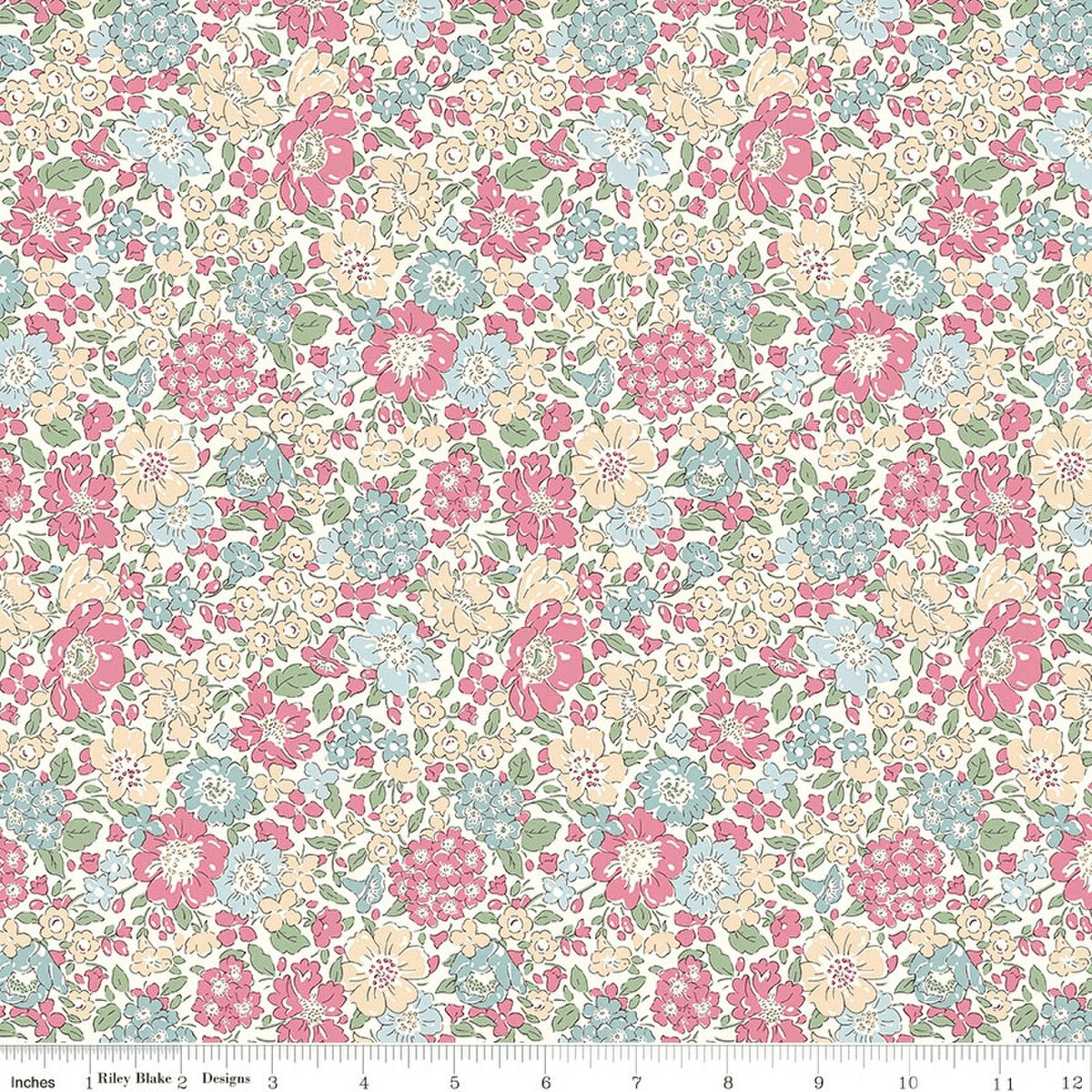Romantic Florals Glen Lyon Blooms B Multi - 01667531B - Riley Blake Designs - Nebraska Quilt Company - F261539