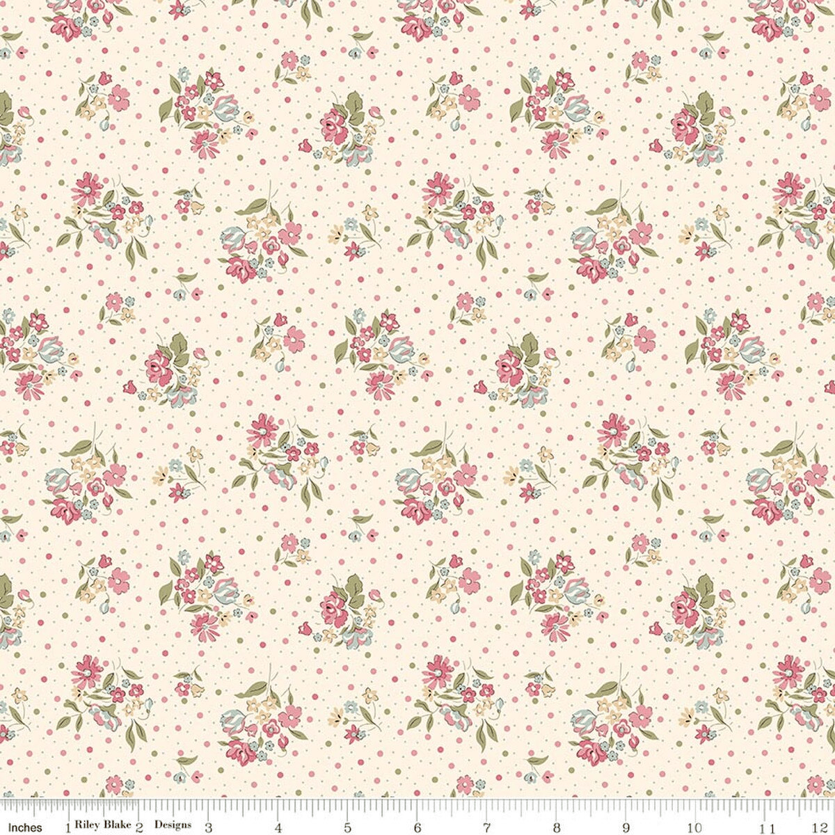 Romantic Florals Molly Rose C Tan - 01667532C - Riley Blake Designs - Nebraska Quilt Company - F261537