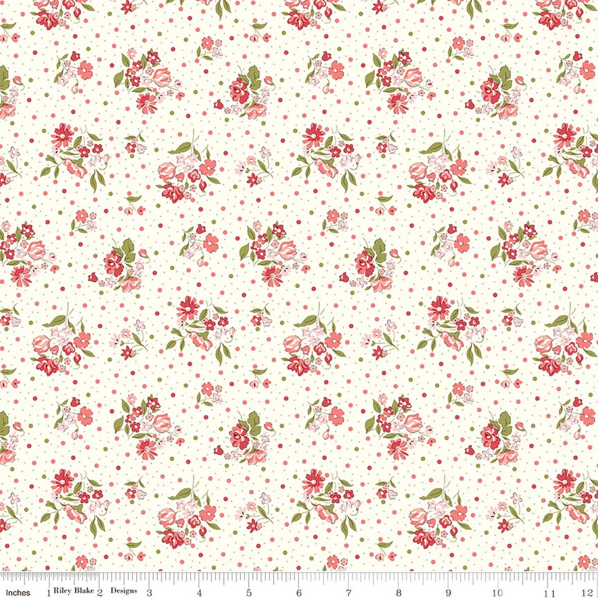 Romantic Florals Molly Rose D Cream - 01667532D - Riley Blake Designs - Nebraska Quilt Company - F261536