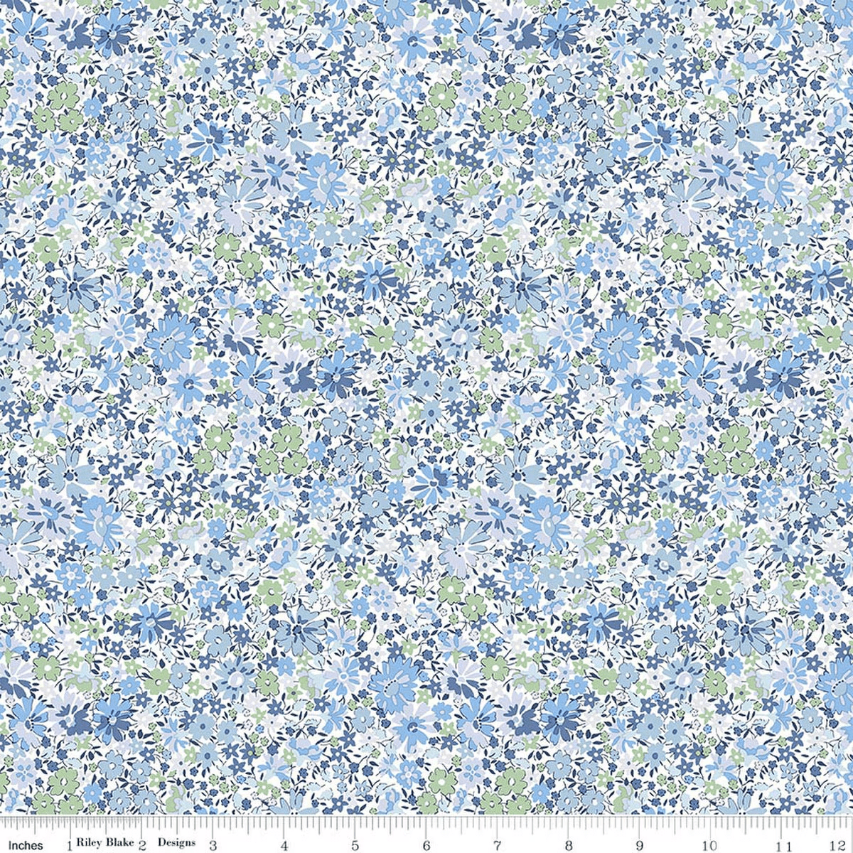 Romantic Florals Velasco Meadow A Bluei - 01667533A - Riley Blake Designs - Nebraska Quilt Company - F261535