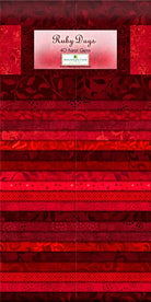 Ruby Days 2.5" Strips Red 40 Pieces - Nebraska Quilt Company - PC00033