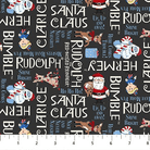 Rudolph The Red-Nosed Reindeer Phrases Charcoal Black - RD1006-96 - Northcott Fabrics - Nebraska Quilt Company - F261497