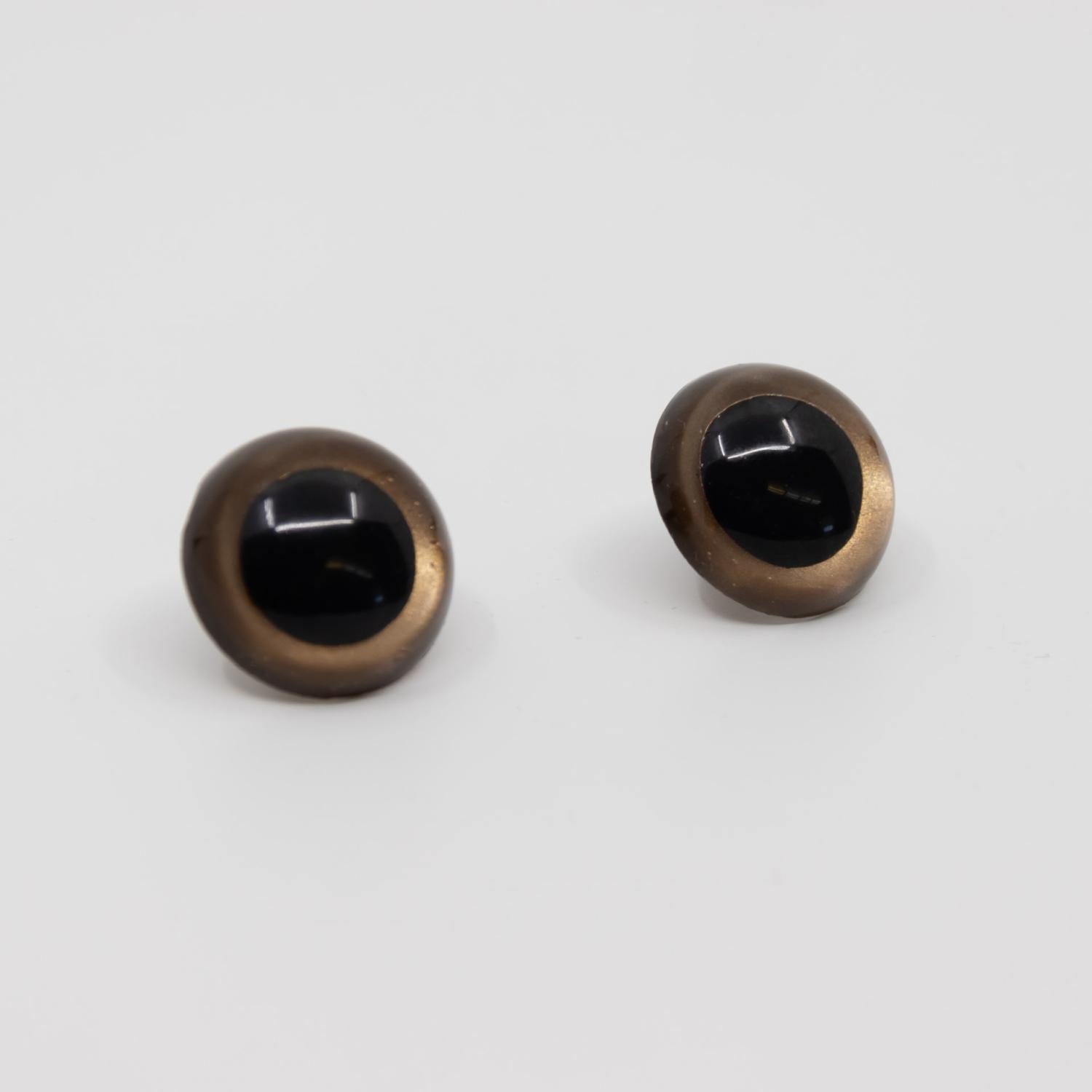 Safety Eyes Iridescent Brown 1 Pair - Nebraska Quilt Company - N09429