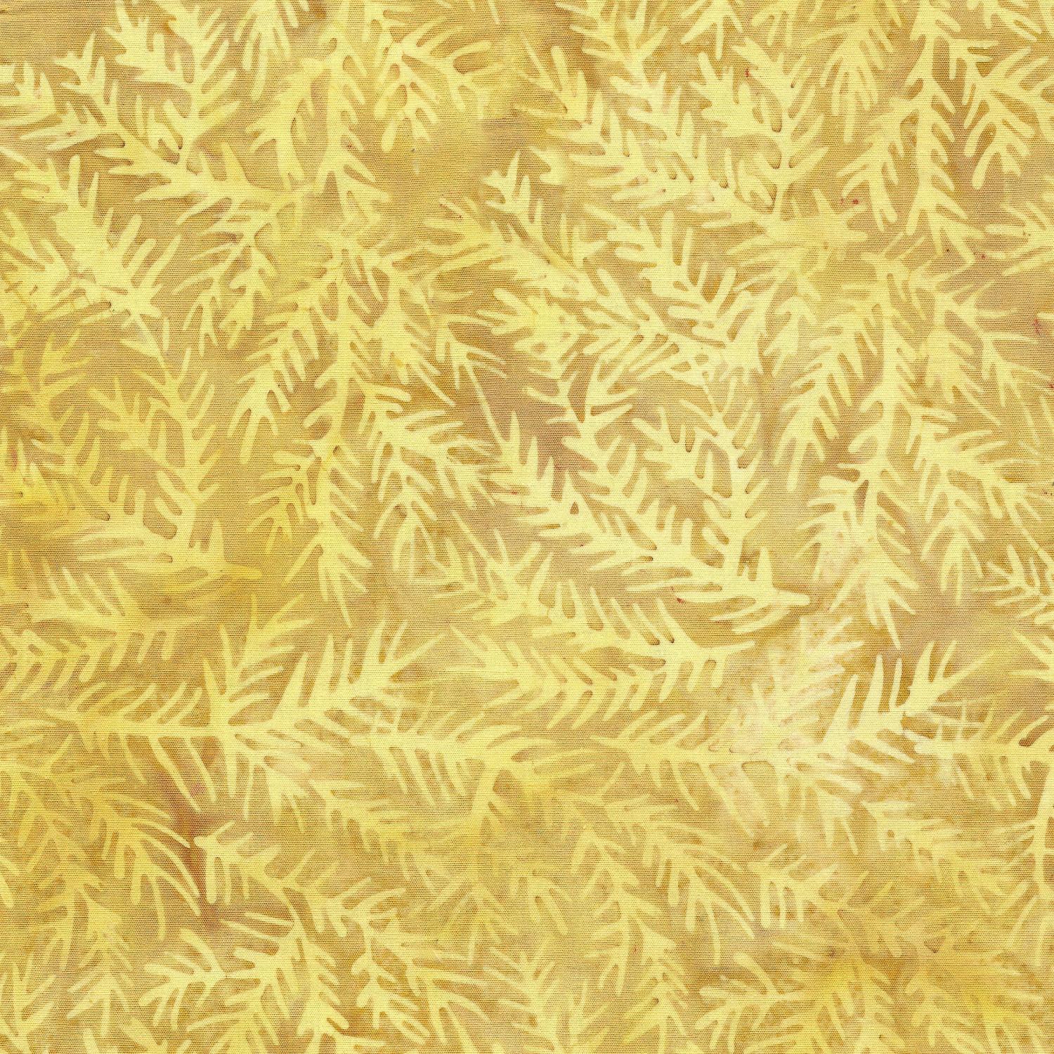 Sandalwood Yellow Amber Sprig - 122224230 - Island Batik - Nebraska Quilt Company - F06715