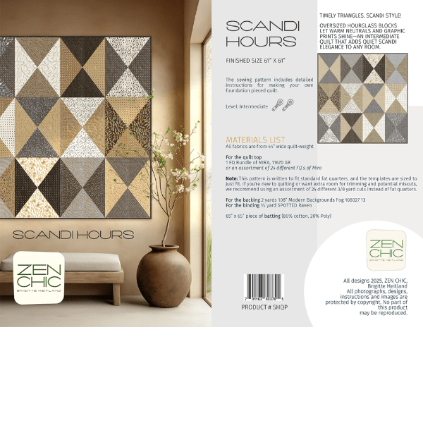 Scandi Hours Quilt Pattern - Nebraska Quilt Company - PUB260351