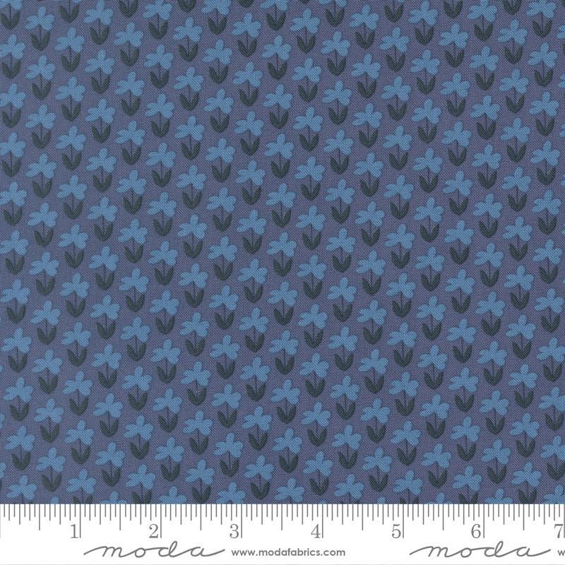 Scenery Meadow Small Floral Demin - 51271 15 - Moda Fabrics - Nebraska Quilt Company - F261313