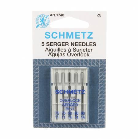 Schmetz Serger/Overlocker BLX1 Machine Needles Sizes 11/75 & 14/90 - Nebraska Quilt Company - N2403295