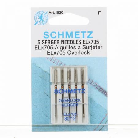 Schmetz Serger/Overlocker ELx705 Machine Needles Size 12/80 - Nebraska Quilt Company - N2403297