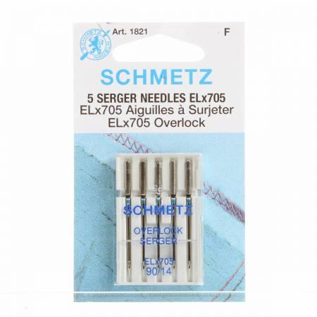 Schmetz Serger/Overlocker ELx705 Machine Needles Size 14/90 - Nebraska Quilt Company - N2403298