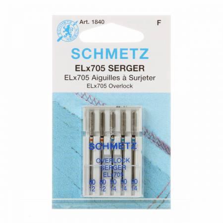 Schmetz Serger/Overlocker ELx705 Machine Needles Size 80/90 - Nebraska Quilt Company - N2403299