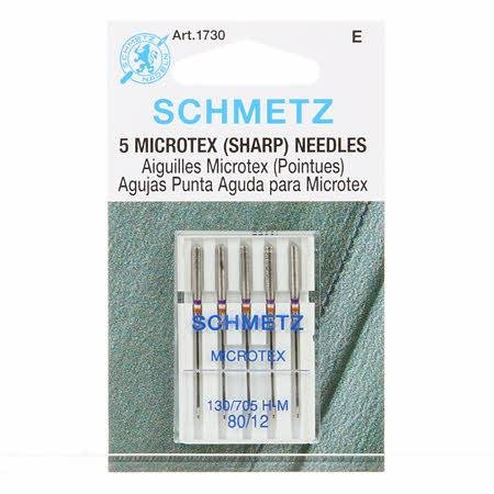 Schmetz Sharp/Mircotex Needle 12/80 - Nebraska Quilt Company - N15518