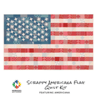 Scrappy Americana Flag Quilt Kit Featuring Americana - Nebraska Quilt Company - K250982