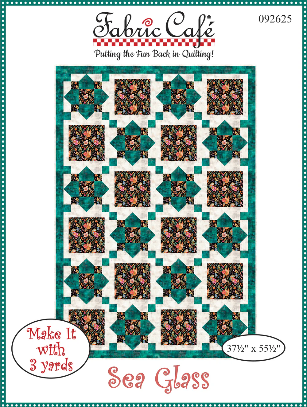 Sea Glass 3 - Yard Quilt Pattern - Nebraska Quilt Company - PUB261056