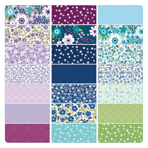 Seaside Garden 5" Squares Multi 40 Pieces - Nebraska Quilt Company - PC2502276