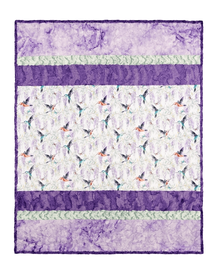 Sensational Strips Cuddle® Kit Wisteria Hysteria - Nebraska Quilt Company - Sensational Strips Cuddle® Kit Wisteria Hysteria