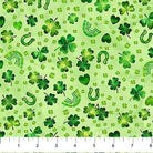 Shenanigans Shamrock Horseshoe Toss Green - DP28637 - 74 - Northcott Fabrics - Nebraska Quilt Company - F251542
