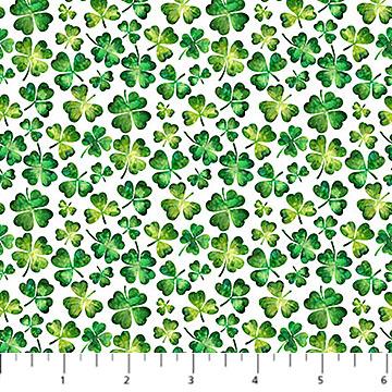 Shenanigans Shamrock Packed White - DP28640 - 10 - Northcott Fabrics - Nebraska Quilt Company - F251544