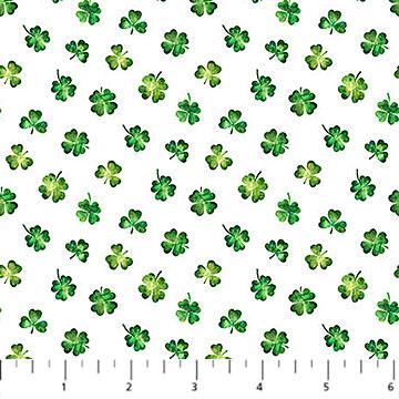 Shenanigans Shamrock Toss White - DP28640 - 10 - Northcott Fabrics - Nebraska Quilt Company - F251545