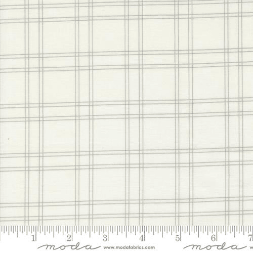 Shoreline Plaid Checks and Plaids Cream Grey - 55302 21 - Moda Fabrics - Nebraska Quilt Company - F07198