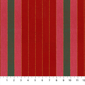 Silver Lining Ribbons Cherry Red - WAMT112-25L - Northcott Fabrics - Nebraska Quilt Company - F261343