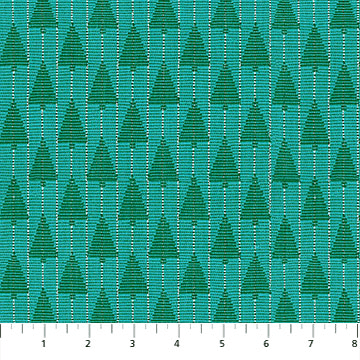 Silver Lining Tree Farm Turquoise - WAMT114-64C - Northcott Fabrics - Nebraska Quilt Company - F261350