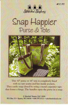 Snap Happier Purse & Tote Pattern - Nebraska Quilt Company - PUB23294
