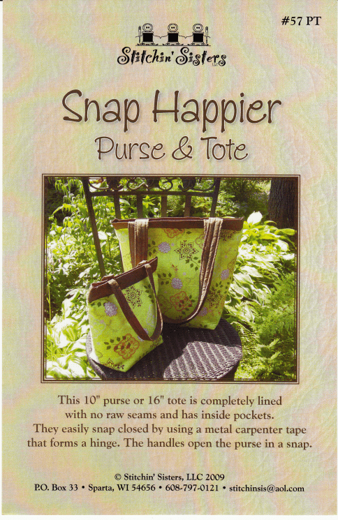 Snap Happier Purse & Tote Pattern - Nebraska Quilt Company - PUB23294